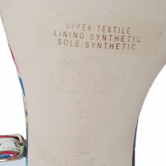 J.Crew Raffia Bow Strappy Sandal Heels Multi Color - Picture 7 of 7